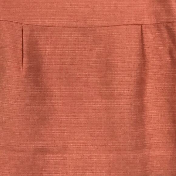 J. Crew Drop Waist Straight Mini Skirt Tailored Coral Peach Pink Tropical sz 6 - Picture 2 of 6